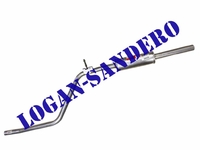 Резонатор (средняя часть глушителя) Логан / Сандеро алюминизированный TRANSMASTER